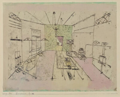 《Perspectiv-Spuk（幻影透视）》，保罗克利，1920，大都会艺术博物馆