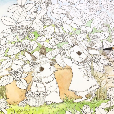 可爱童话风插画 小兔子