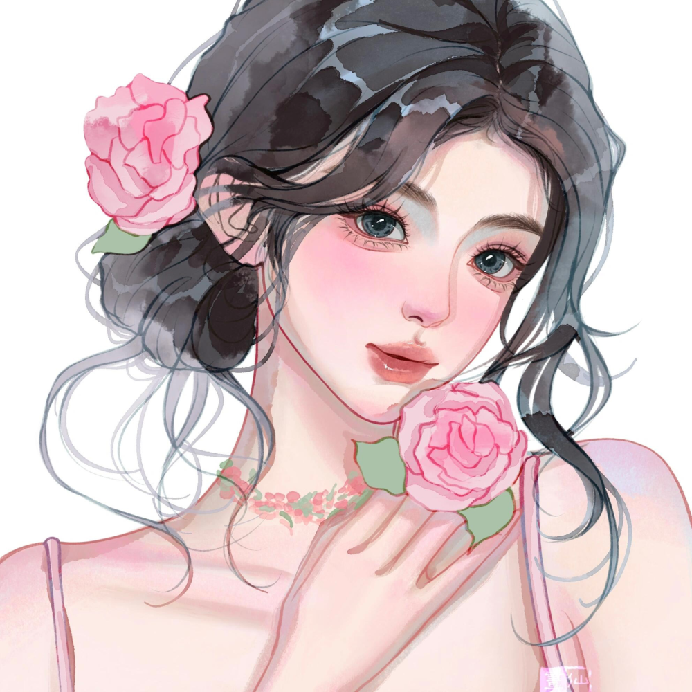 手绘女生头像图源小红书