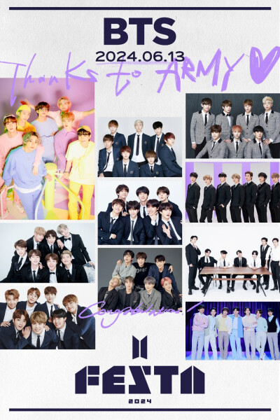 BTS官博更新[2024BTSFESTA]
BTS 11th ANNIVERSARY
#BTS11thAnniversary
#防弹11周年快乐
#ARMY和防弹Forever