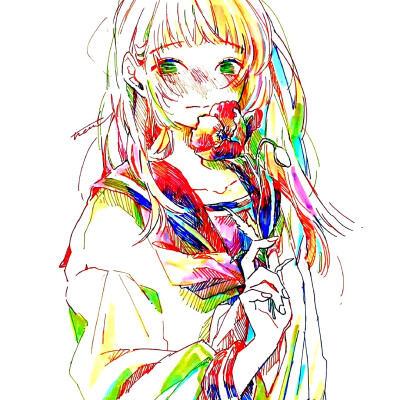 彩色线条描绘的少女世界
画师：twi@t_w106 ​ ​​​
