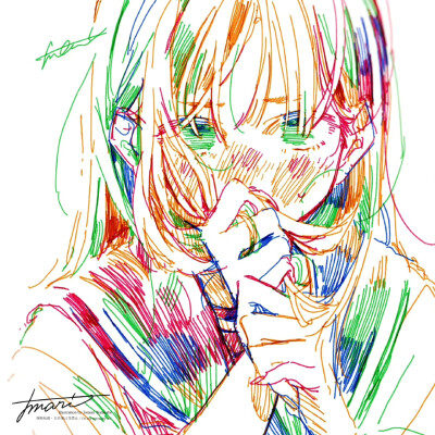 彩色线条描绘的少女世界
画师：twi@t_w106 ​ ​​​