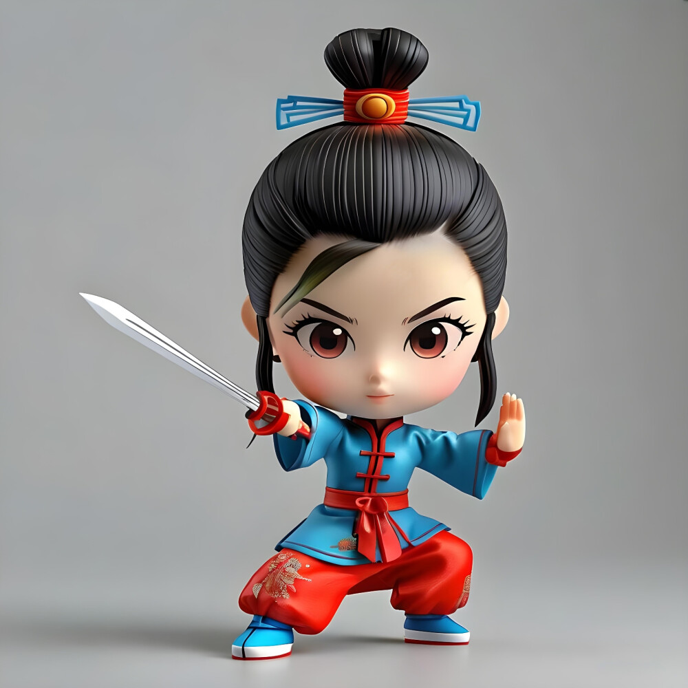 q版功夫男孩女孩