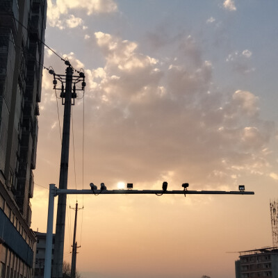 夕阳 晚风 云朵 彩霞 落日 晚风