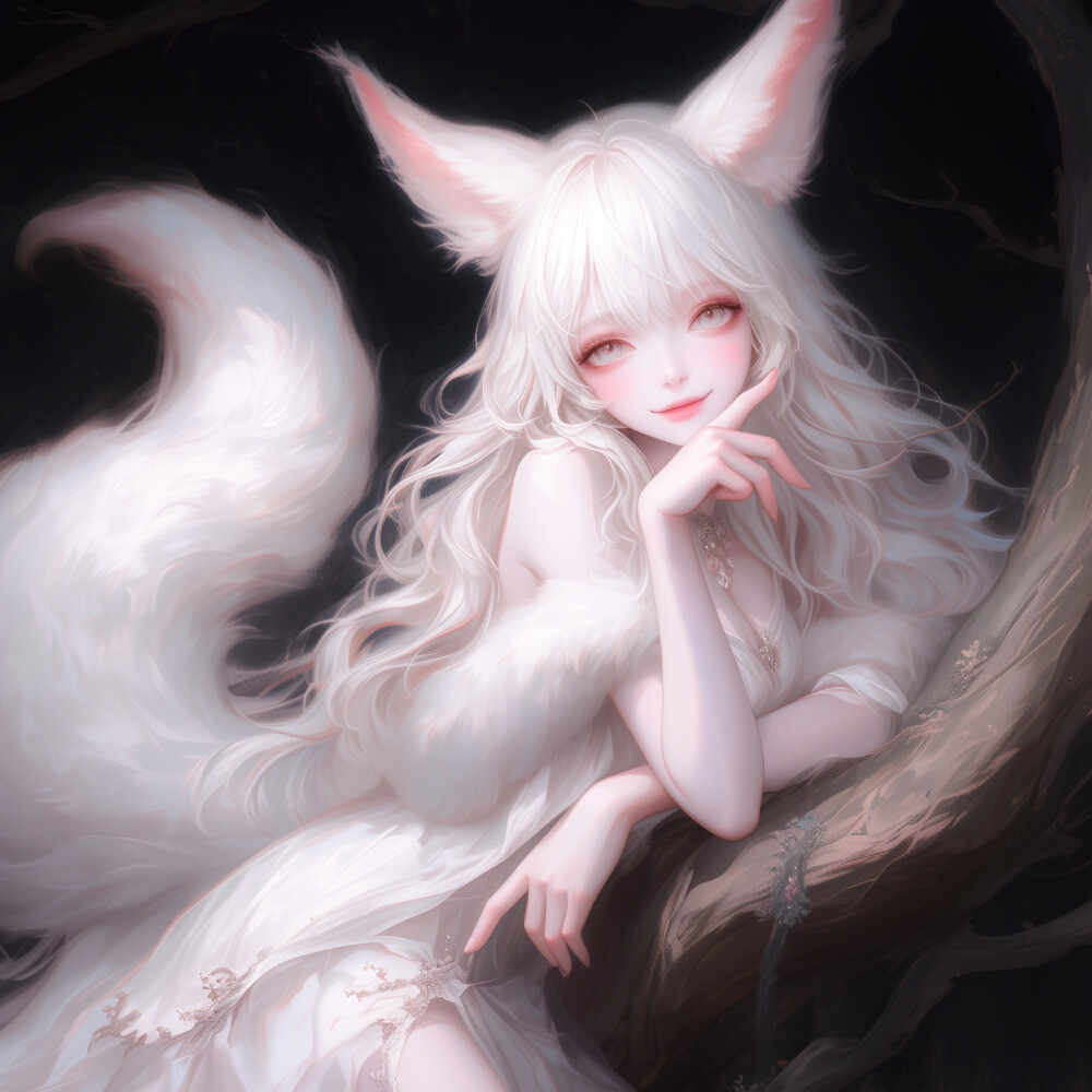 可爱好看女头动漫狐狸