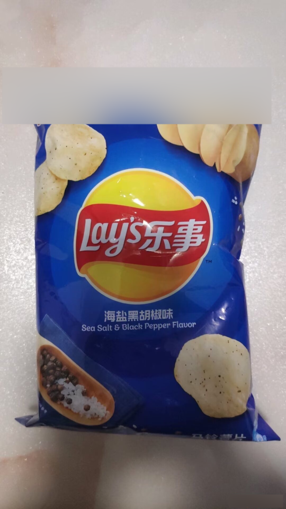 乐事海盐黑胡椒味薯片(包装)