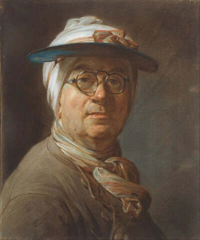 戴眼镜的自画像，夏尔丹，1775，卢浮宫
