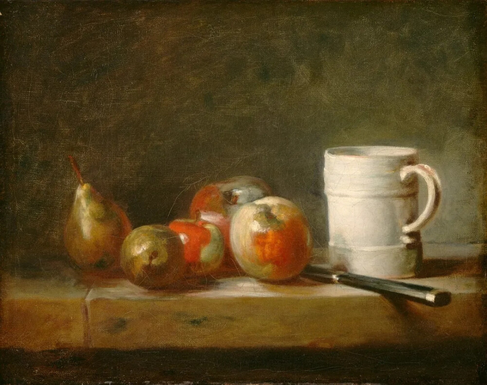 静物与白色杯子，夏尔丹，1764，国家美术馆