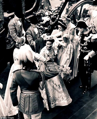1953年英国伊丽莎白二世女王加冕礼的瞬间 ​​​