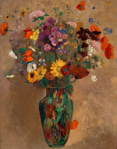 Grand bouquet de fleurs des champs,1900-1905,
Oil on board,67.4x52.1cm
