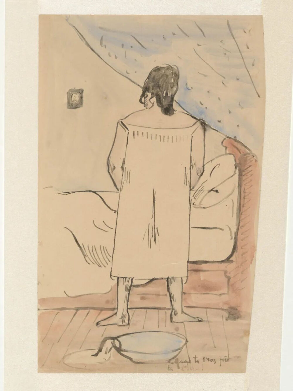 Tell Me When You’re Ready from the series Au Bordel,1888,Brush and ink and watercolour on paper,40.5x25.6cm