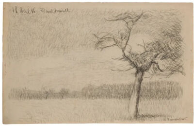 Paysage,1886,Fusain sur papier,19.7x31.3cm