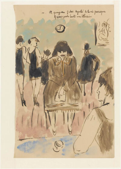 At Fifteen I Could Only Feel Disgust for Life, because I Had Lost All My Illusions from the series Au Bordel,1888,Brush and ink and watercolour on paper,40.5x26.5cm