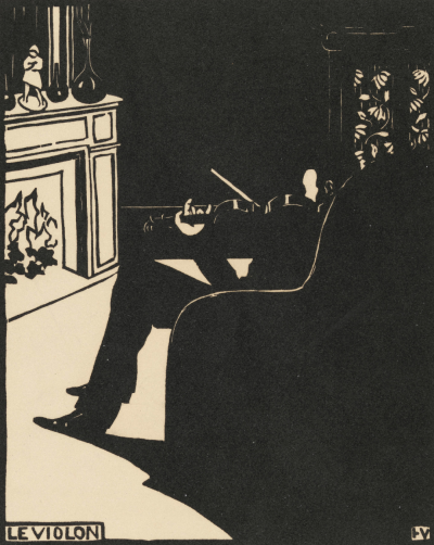 The Violin (Le violon),1896,
Woodcut in black on wove paper,32.6x25cm
