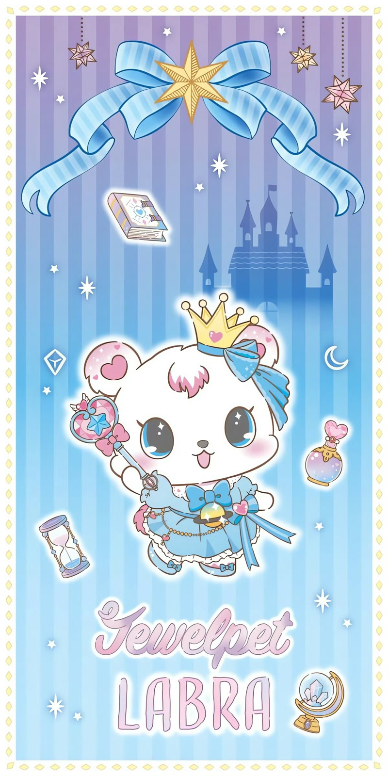 Jewelpet宝石宠物是三丽鸥和SEGA TOYS共同开发的角色 在中国不知道有多少人看过这个动画，相当于动物版美少女战士，代表红宝石的白色兔子露比，代表石榴石的粉色波斯猫卡内特，代表蓝宝石的蓝色耳朵小猎犬萨菲，白色的北极熊拉不拉