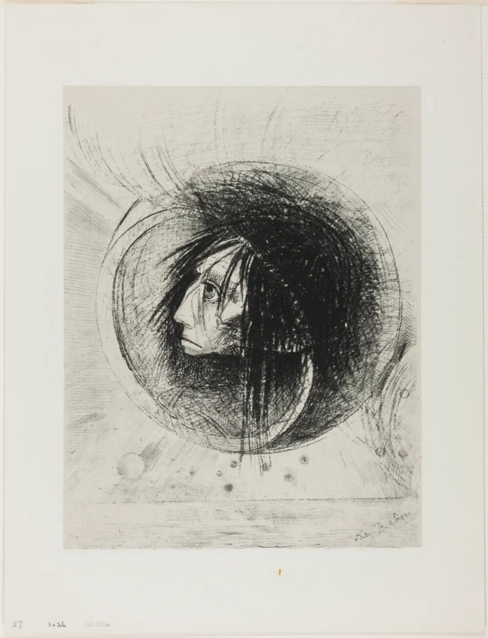 Blossoming, plate one from In Dreams,1879,Lithograph on mounted ivory China paper,33.4×25.9cm