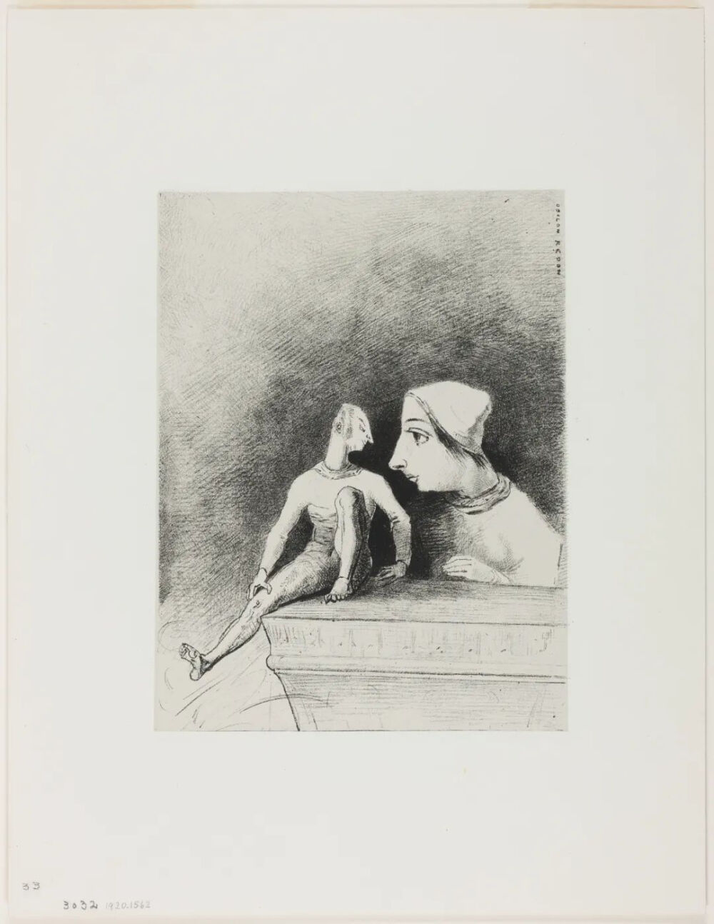 Felineness, plate seven from In Dreams,1879,Lithograph on mounted ivory China paper,27.1×20.4cm