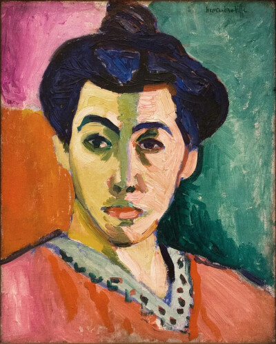 马蒂斯《马蒂斯夫人肖像》（Portrait of Madame Matisse）