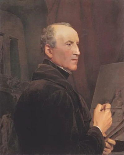 费迪南德·乔治·瓦尔德米勒
《画架前的自画像》
（Self-Portrait at the Easel ）
1848年，油画
69 1/2英寸×56 1/2英寸
