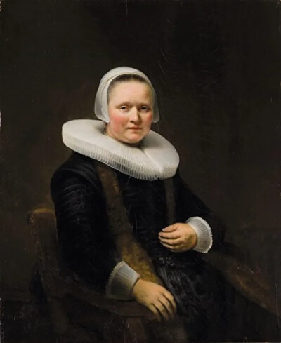 伦勃朗为扬‧希克斯的母亲
安娜‧维默（Anna Wymer）绘制的肖像画
