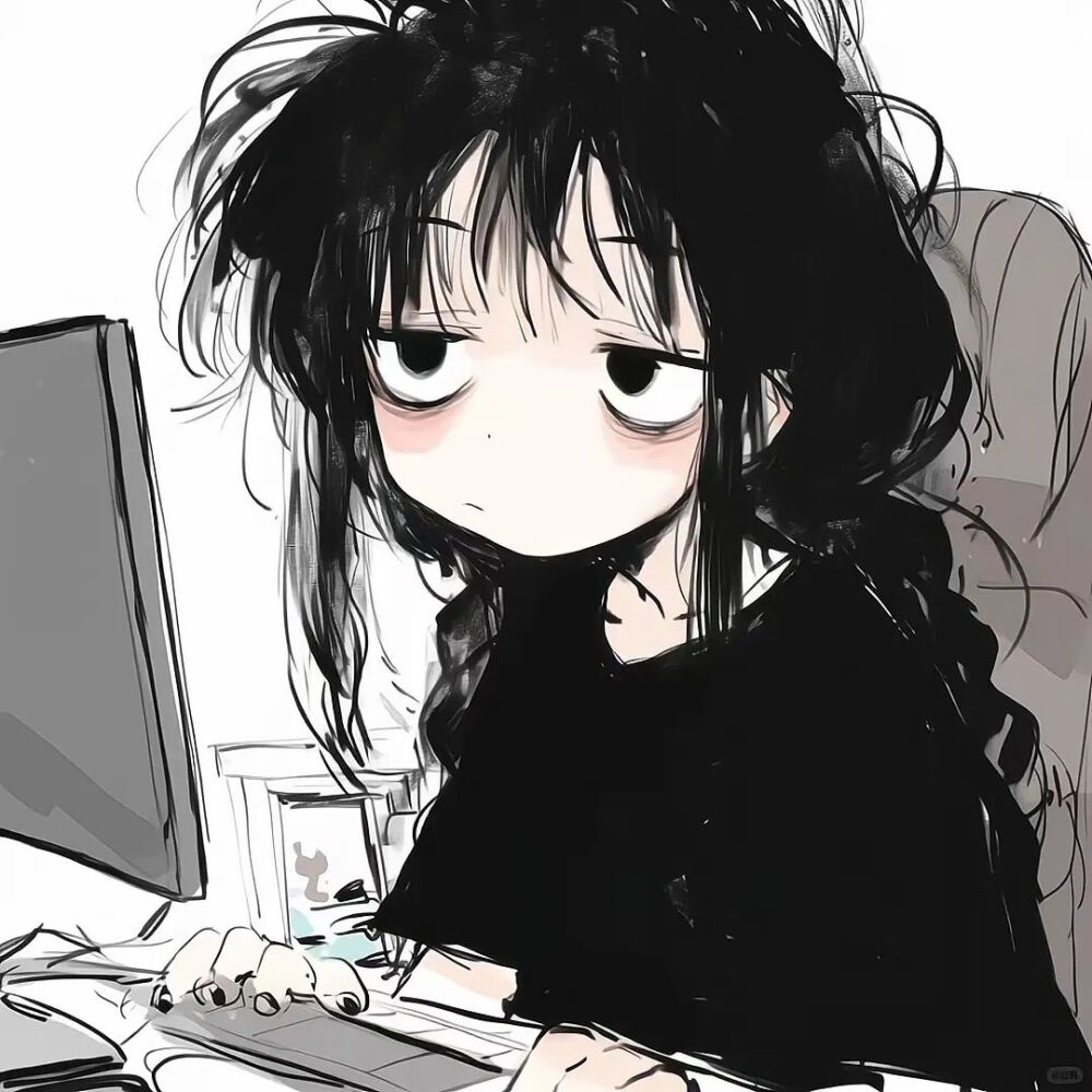 颓废型上班状态情头动漫