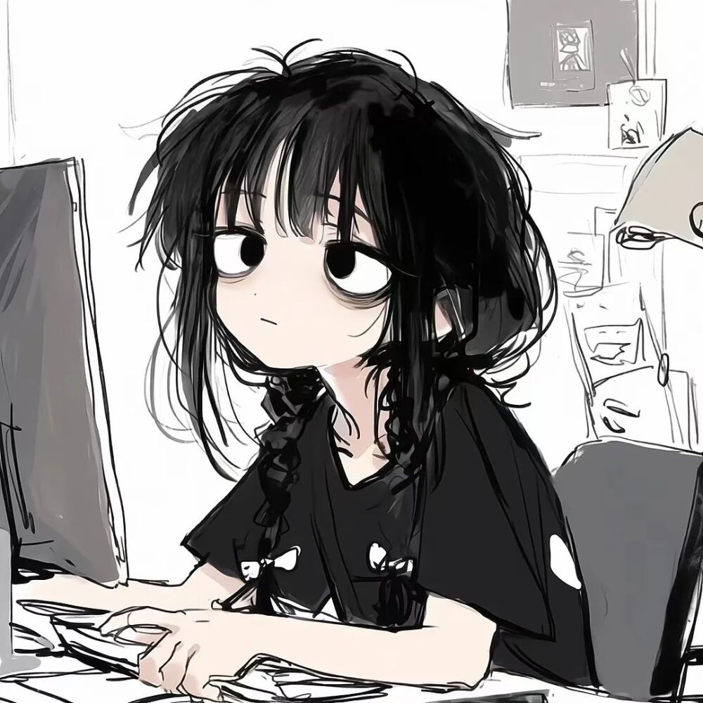 颓废型上班状态情头动漫