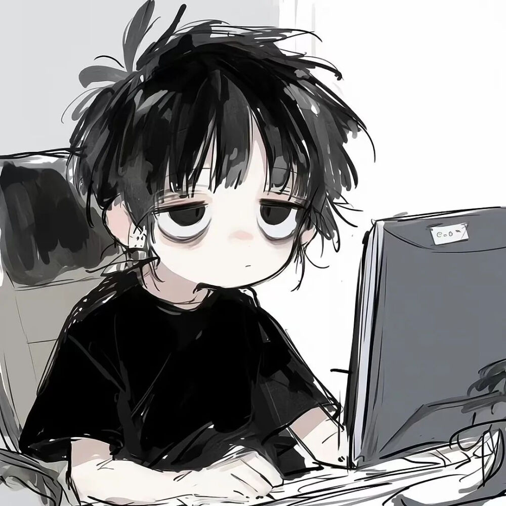 颓废型上班状态情头动漫