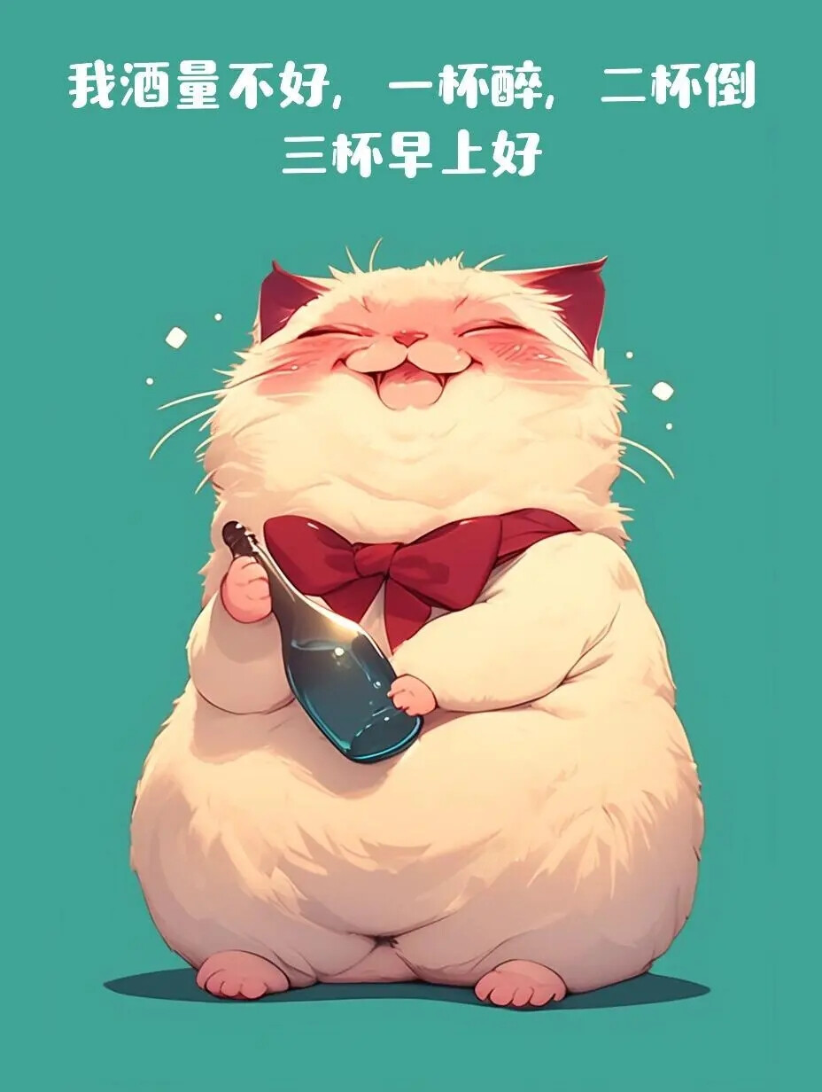 喝酒的猫