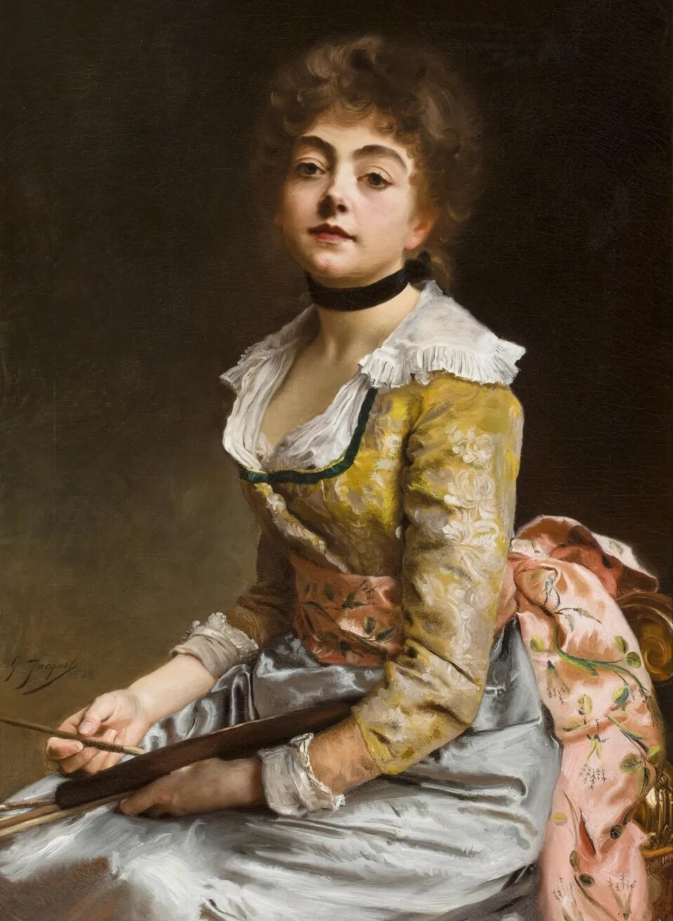 古斯塔夫·让·雅凯特（Gustave Jean Jacquet），是19世纪法国著名的油画艺术家，他以才华横溢而闻名，也被誉为古典主义巨匠威廉·布格罗（William Bouguereau）最杰出的学生之一。