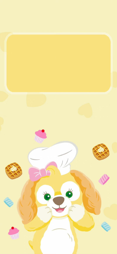 可琦安饼饼暖黄色壁纸​​​