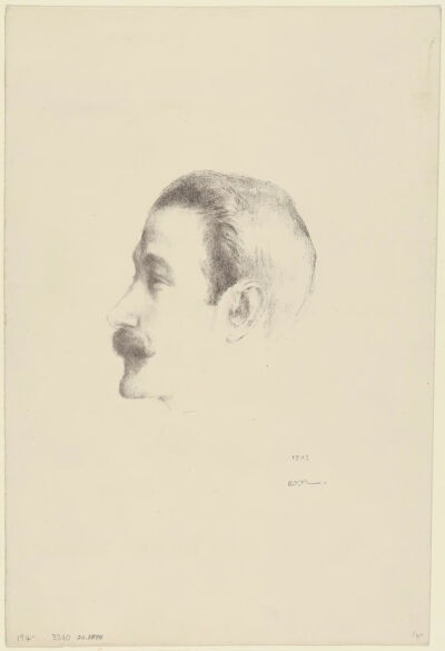 Ricardo Viñes,1903,Lithograph in black on heavy cream wove paper,13.5×11.4cm
