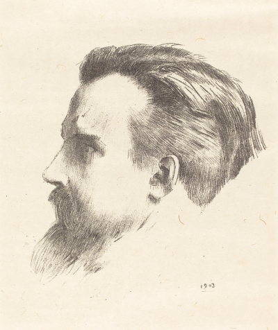 Maurice Denis,1903,Lithograph in black on light gray chine,15.3×13.5cm
