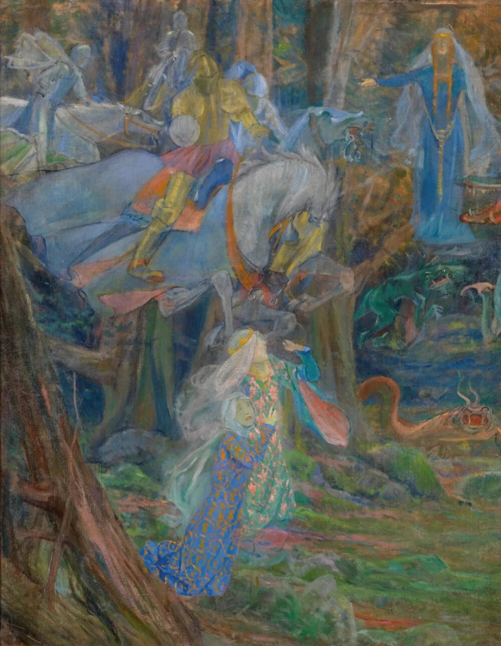 埃德温·奥斯汀·艾比（Edwin Austin Abbey，1852年4月-1911年8月11日），是一名美国画家和插画家。他出生在美国费城，十几岁时搬到纽约并开始为哈珀做插图。他20岁时哈珀派他去英国为一个插画项目做研究，他成为了终身的亲英者，30岁时定居伦敦。他是黄金时代最伟大的笔墨插画家之一。随着他事业的发展，他转向绘画和大型壁画。