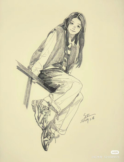 人物速写
作者：Su