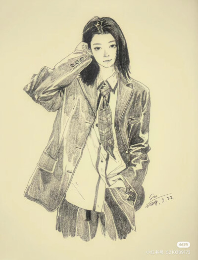 人物速写
作者：Su