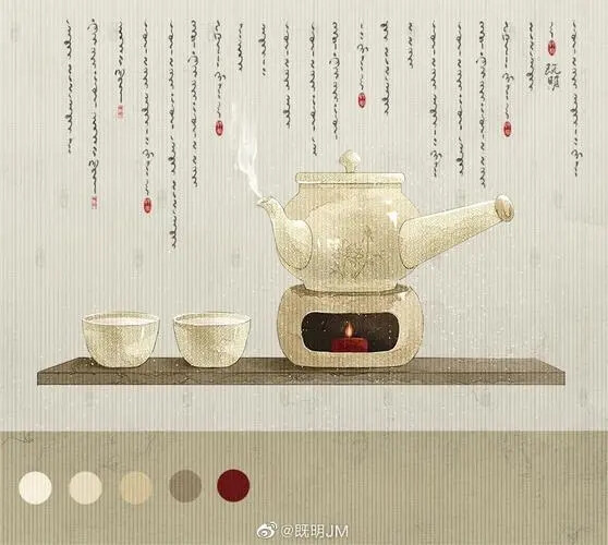 古风静物茶壶