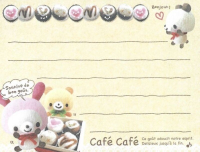 可以做电子手账的小熊咖啡馆便签模板 ​​​
图源Pinterest