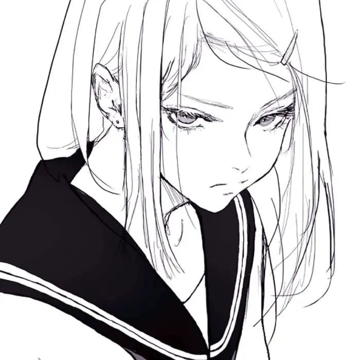 黑白女头