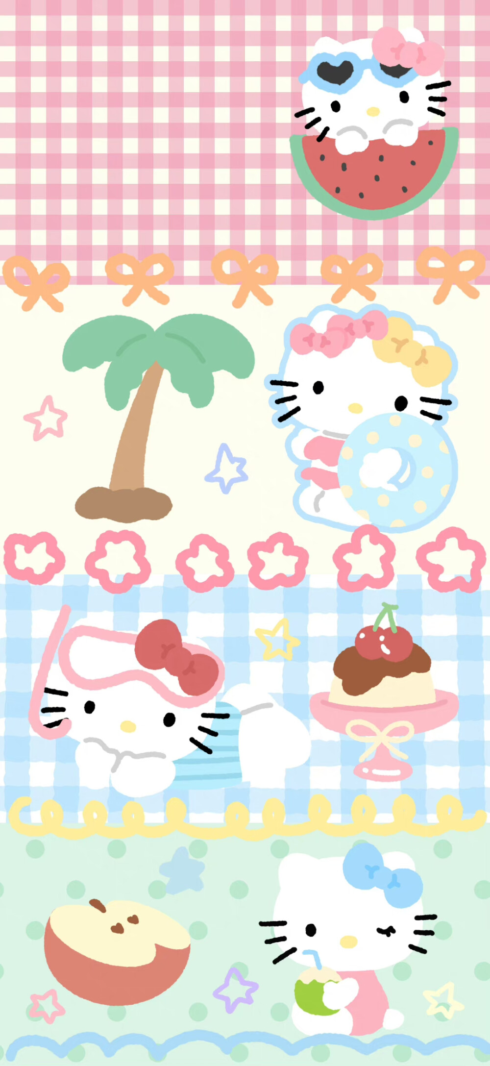 HelloKitty壁纸糖果色的夏天​​​