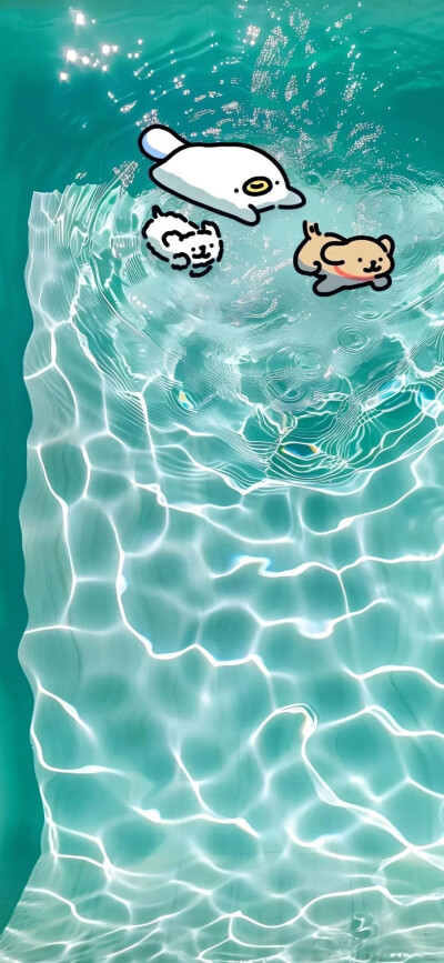 线条小狗夏日背景
