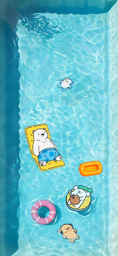 线条小狗夏日背景
