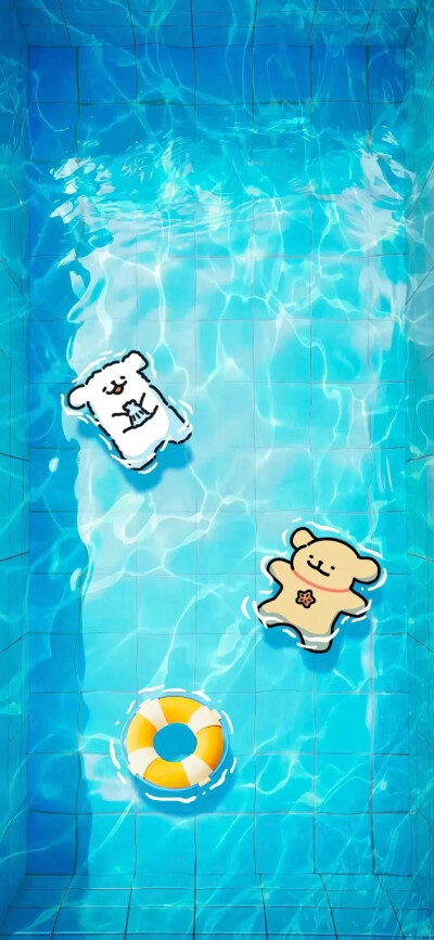 线条小狗夏日背景
