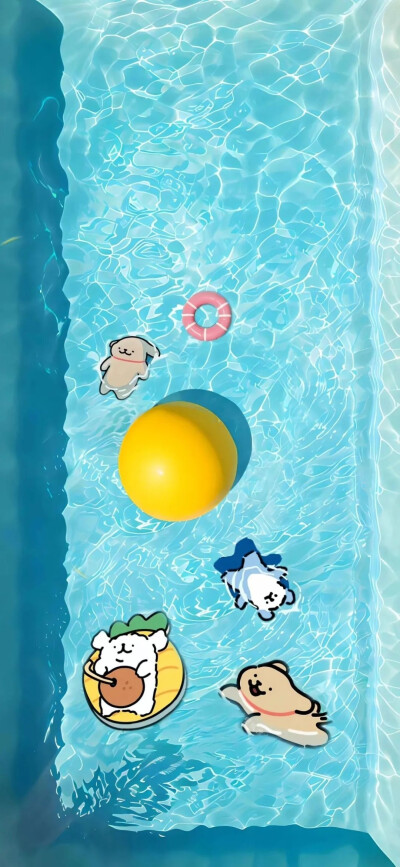 线条小狗夏日背景
