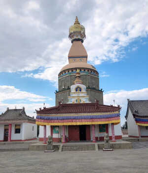 蒙 鄂尔多斯 乌审召庙 寺塔