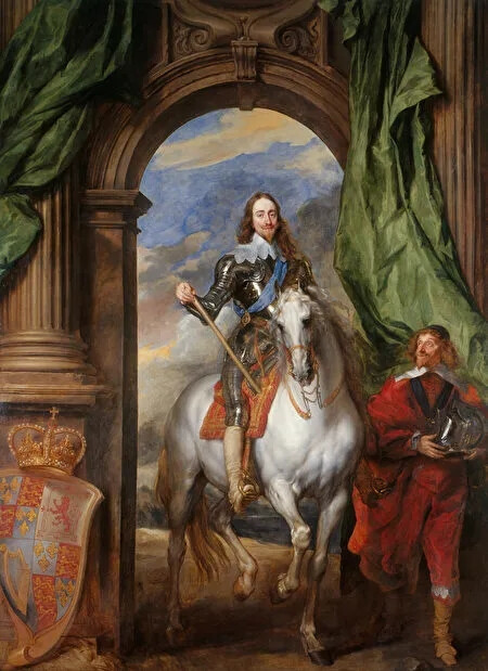 安东尼·凡·戴克
《查理一世（1600–1649年）与圣安托万》
（Charles I（1600–1649）With M. de St Antoine）
1633年，油彩、布面
英国伯克郡温莎城堡王室收藏
