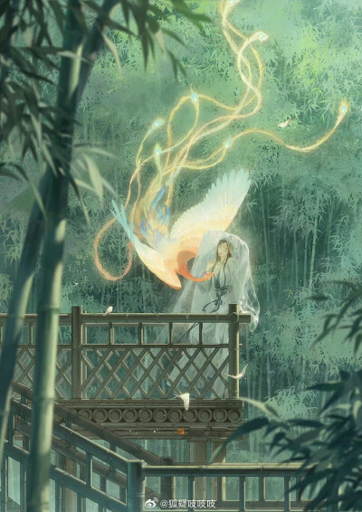 古风插画精选丨画师：狐疑吱吱吱 ＃绿色系 - 高清图片，堆糖，美图壁纸兴趣社区