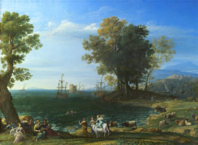 克洛德·洛兰《掳掠欧罗芭》
（The Rape of Europe）
1655年，帆布油画
 100cmx137cm
