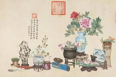 清 张为邦《岁朝图》