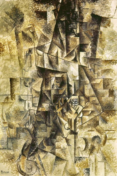 毕加索《手风琴家》(The Accordionist), 1911