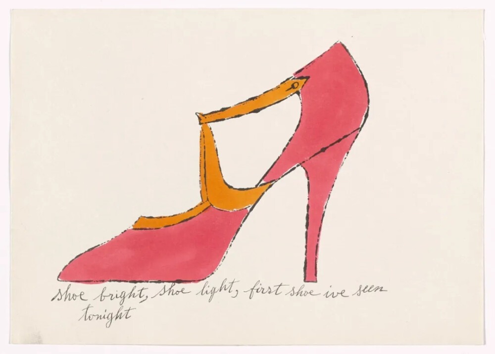 安迪·沃霍尔《Untitled from À la recherche du shoe perdu》
1955年,24.7cm x 34.8 cm
